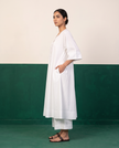 White Cotton Kurta Set
