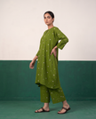 Green Printed Cocoon Kurta & Pants Set