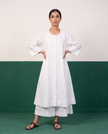 White Cotton Kurta Set