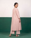 Blush Pink Pleated Pure Cotton Kurta Set