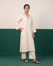 Ivory Straight Kurta & Pants Set