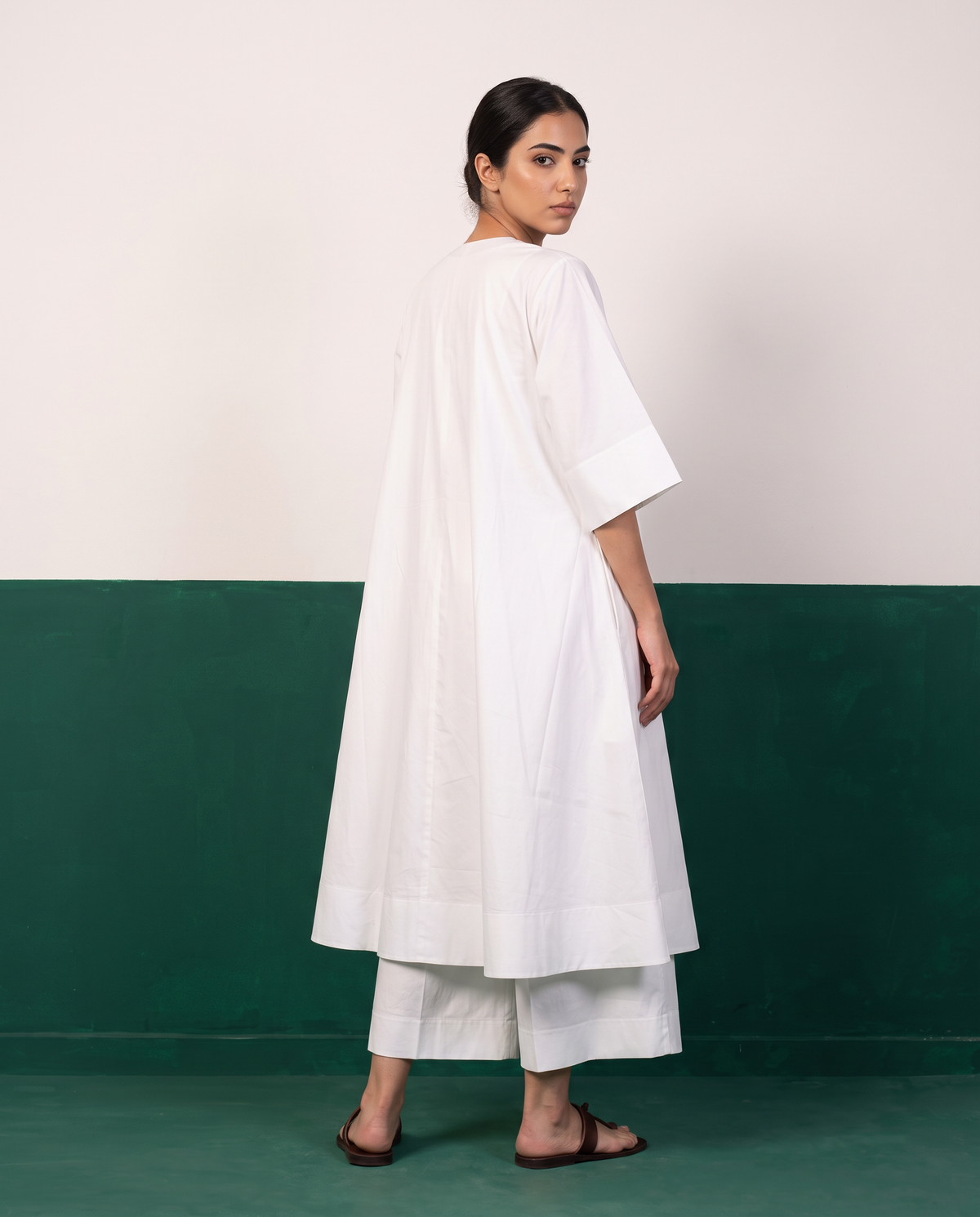 White Cotton Kurta Set