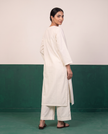 Ivory Notch-Neck A-Line Kurta & Wide-Leg Pants Co-ord Set