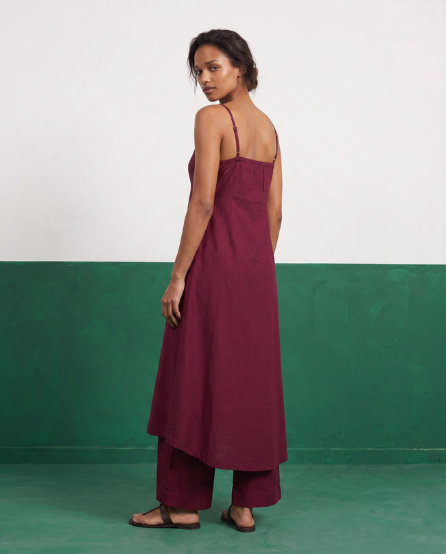 Merlot Strappy Kurta & Palazzo Co-ord Set - View 2