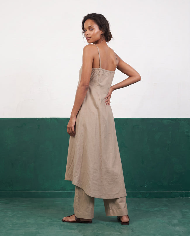 Sand Dune Strappy Kurta & Palazzo Co-ord Set - View 1