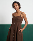 Dark Roast Strappy Kurta & Palazzo Co-ord Set - View 3