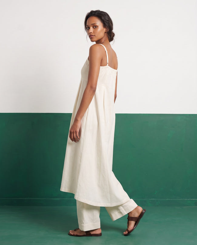 Ivory Dream Strappy Kurta & Palazzo Co-ord Set - View 2