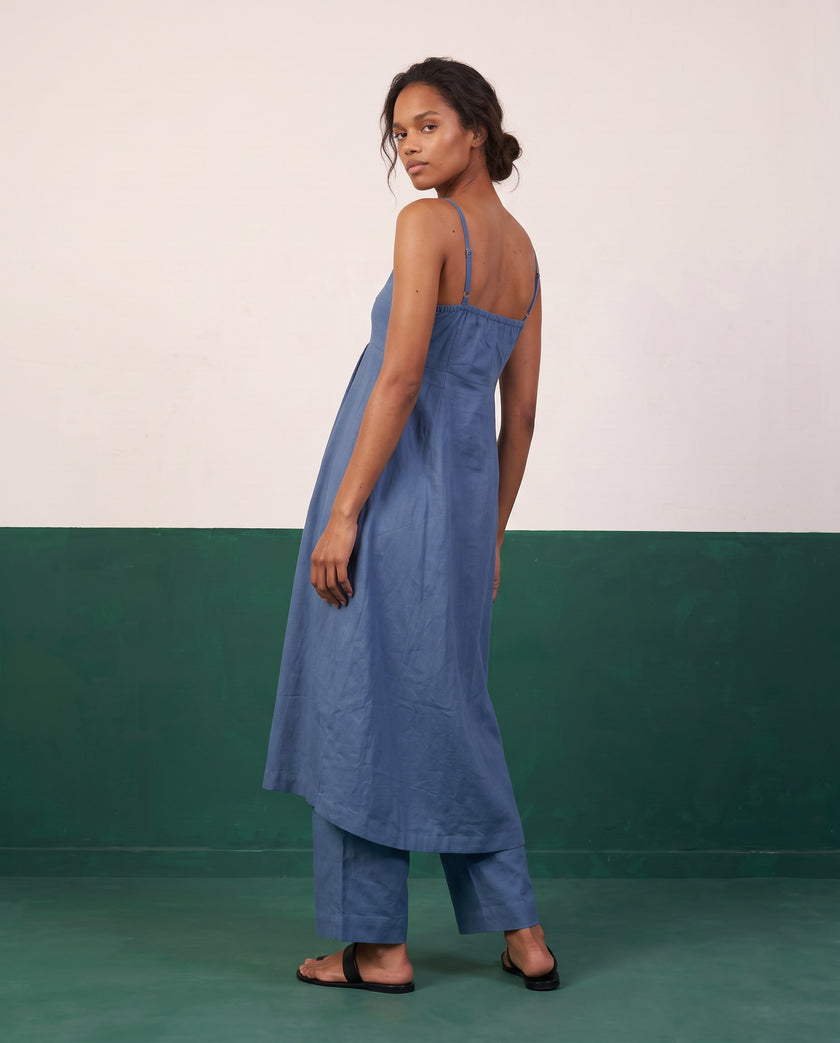 Blue Horizon Strappy Kurta & Palazzo Co-ord Set - View 2