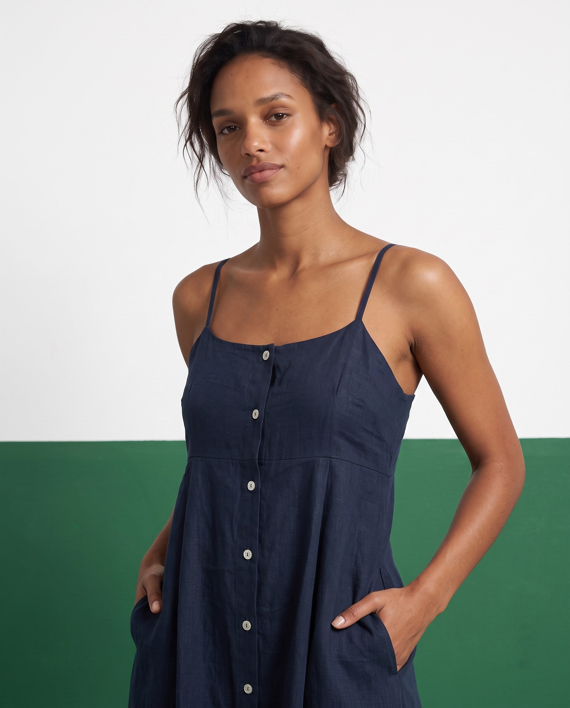 Midnight Tide Strappy Kurta & Palazzo Co-ord Set - View 1