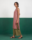 Rosewood & Sage Sleeveless Kurta & Culotte Set - View 1