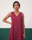 Magenta & Noir Colour-Block Kurta & Palazzo Set - View 4