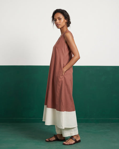 Blush & Blanc Colour-Block Kurta & Palazzo Set - View 1