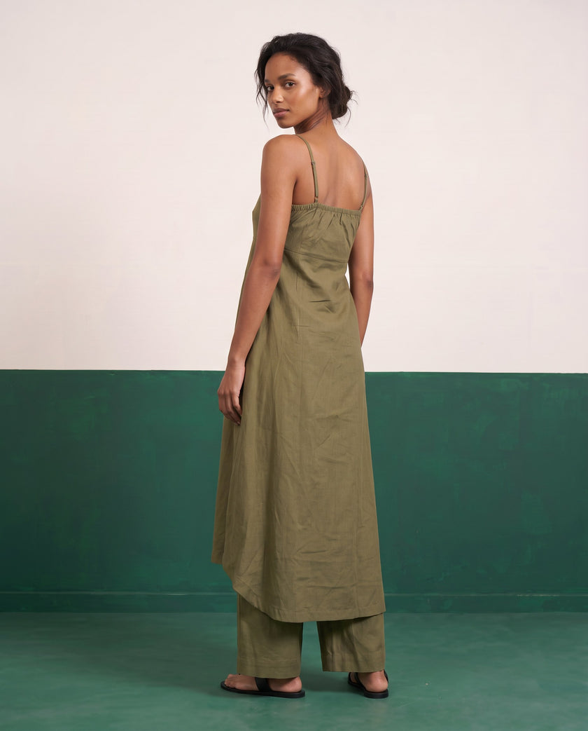 Olive Grove Strappy Kurta & Palazzo Co-ord Set - View 2