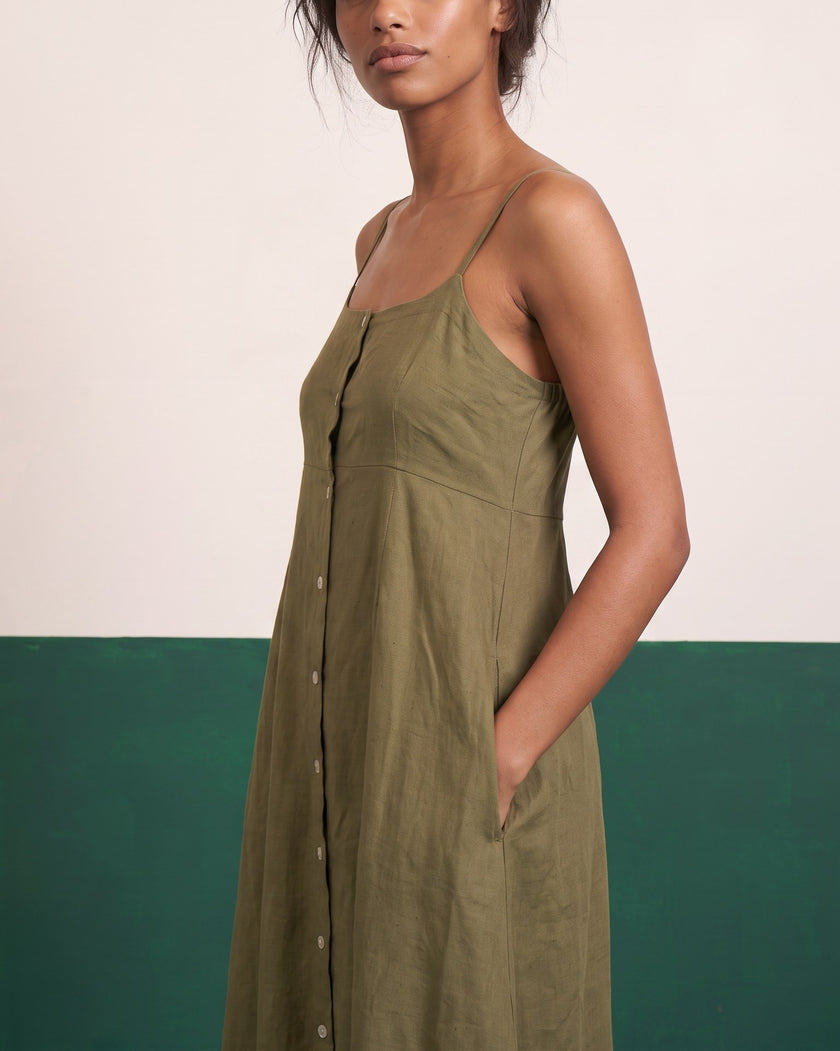 Olive Grove Strappy Kurta & Palazzo Co-ord Set - View 4