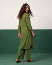 Fern Green Three-Quarter Sleeve Kurta & Palazzo Co-ord Set - View 2