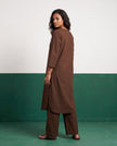 Cocoa Three-Quarter Sleeve Kurta & Palazzo Co-ord Set - View 2