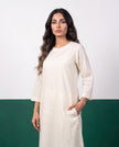 Ivory Dream Three-Quarter Sleeve Kurta & Palazzo Co-ord Set - Detail close-up