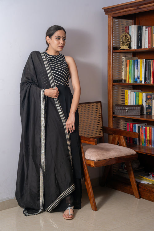 Black Georgette Suit Set
